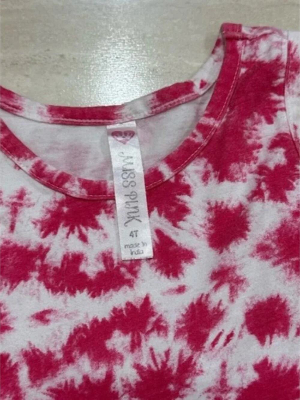 Girls Pink Tie Dye Sundress 4T